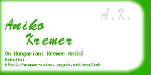 aniko kremer business card